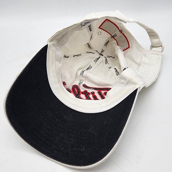 Titleist Golf Hat Cap Pro V1 FJ Footjoy White Strap VG Adjustable Casual Sporty - Picture 6 of 8